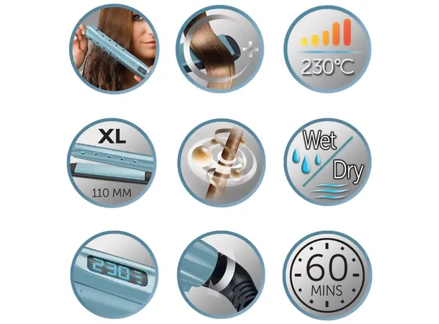 თმის გასასწორებელი Remington S7300 E51 W2S Straightener, 5 image