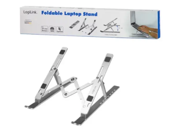 ლეპტოპის სადგამი LogiLink AA0134 Notebook stand foldable aluminum silver, 5 image