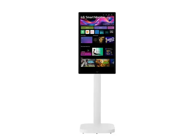 მონიტორი LG 32U889SA-W.AMA 32 Inch 4K 3840 x 2160 IPS 350 cd/m² 60Hz Touchscreen Smart Monitor Swing with Rolling Stand White, 2 image
