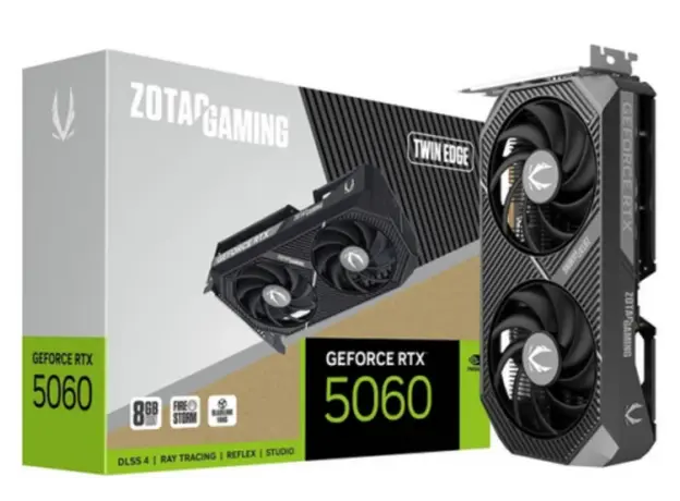ვიდეო დაფა Zotac GAMING GeForce RTX5060 Twin Edge 8GB 128-Bit GDDR7 - ZT-B50600E-10M