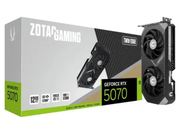 ვიდეო დაფა Zotac GAMING GeForce RTX5070 Twin Edge 12GB 192-Bit GDDR7 - ZT-B50700E-10P