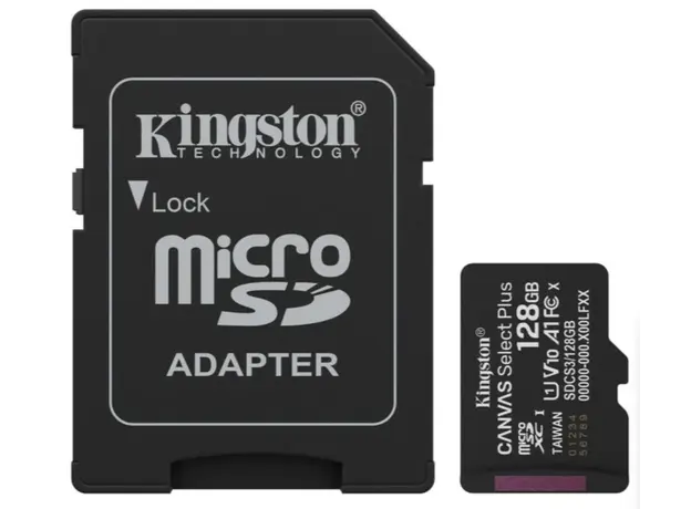 მეხსიერების ბარათი Kingston Canvas Select Plus microSD memory card 128GB