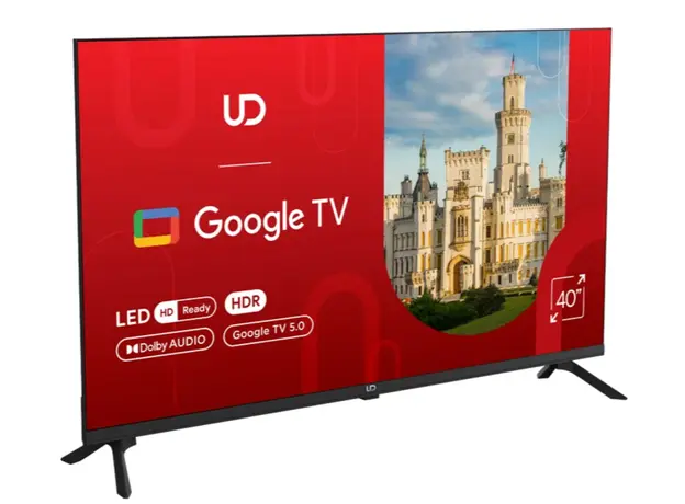 ტელევიზორი UDTV UD 40GFC5210 Google TV 16:9 FHD 9.5ms 178*/178* 200cd/m2 BT5.1 DVB-T/T2/C/S/S2 WiFi RJ45, Cl+ HDMIx2 USB2.0x2 2x8W, 2 image