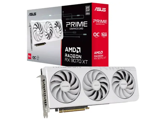 ვიდეო დაფა ASUS Prime Radeon™ RX 9070 XT White OC Edition 16GB GDDR6, 2 image