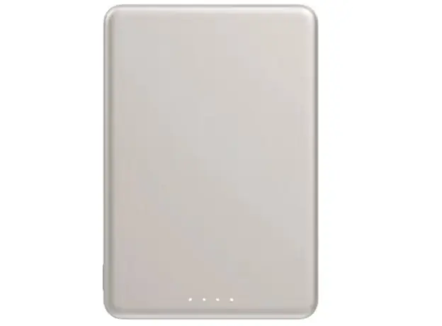 პორტატული დამტენი Xiaomi Super Slim Magnetic Power Bank 5000 Gold, 2 image