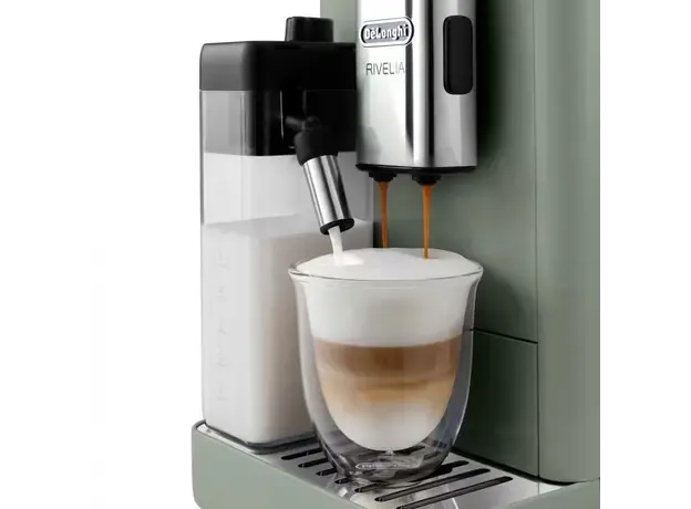 ყავის აპარატი DeLonghi EXAM441.55.GR Rivelia, 1450W, 1.4L, Coffee Machine, Jade Green, 5 image