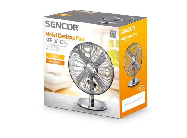 ვენტილატორი Sencor SFE 3040SL Desk Fan, 35 W, Diameter- 30 cm, 3speed, High Quality Chromed, 3 image