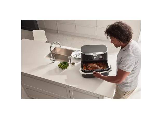 აეროგრილი Ninja AF500EU, 2470W, 10.4L, Air Fryer, Black/Silver, 4 image