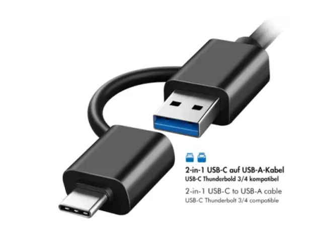 დოქ სადგური Logilink QP0035 USB-C 3.2 Gen 1 2.5" &amp; 3.5" SATA HDD/SSD RGB Docking station Black, 4 image