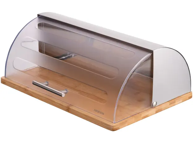პურის შესანახი Ardesto Bread bin Gemini 39*28.5*15 cm, stainless steel/plastic/bamboo