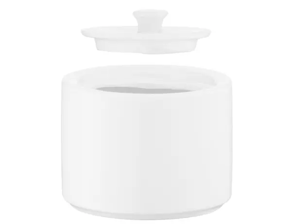 საშაქრე Ardesto Sugar bowl Prato, 7.8х7.8х9cm, 200ml, porcelain, white, 2 image