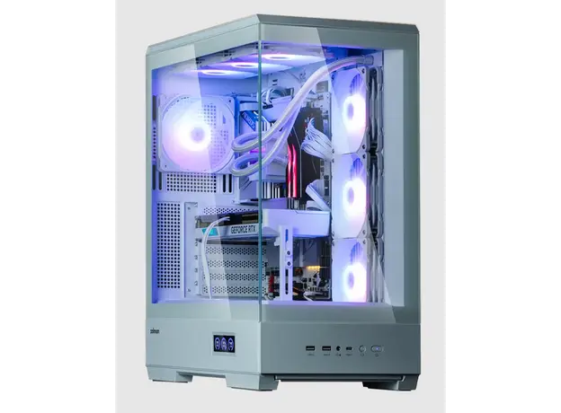 კომპიუტერის ქეისი Zalman PC case P50 DS without PSU, 2xUSB3.0, 1xUSBType-C, 4x120mm ARGB, VGA 435 mm, LCS ready, TG Side Panel, ATX, white, 2 image