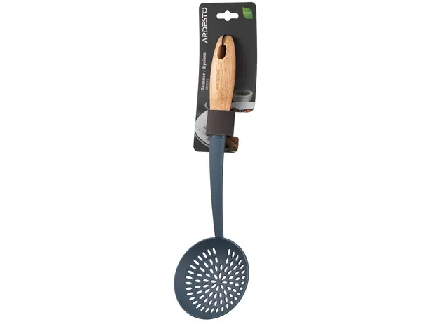 ჩამჩა Ardesto Skimmer Midori, 34.5cm, nylon, wood, blue