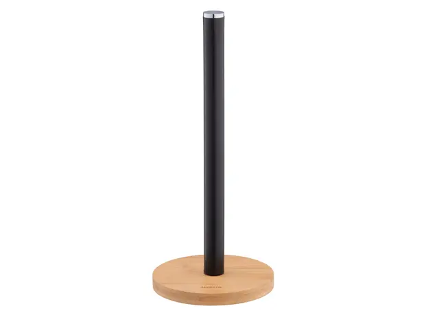 ხელსახოცის დასადგამი Ardesto Paper Towel Holder Midori 15х34cm, metal, bamboo, black