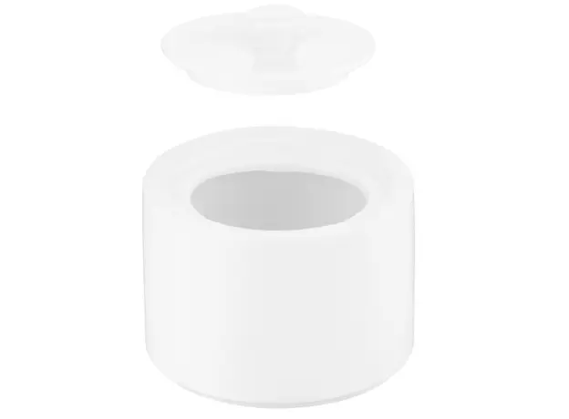 საშაქრე Ardesto Sugar bowl Prato, 7.8х7.8х9cm, 200ml, porcelain, white, 3 image