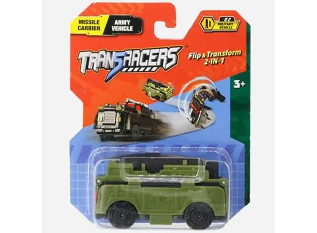 სათამაშო მანქანა TransRacers Missile Carrier & Army Vehicle