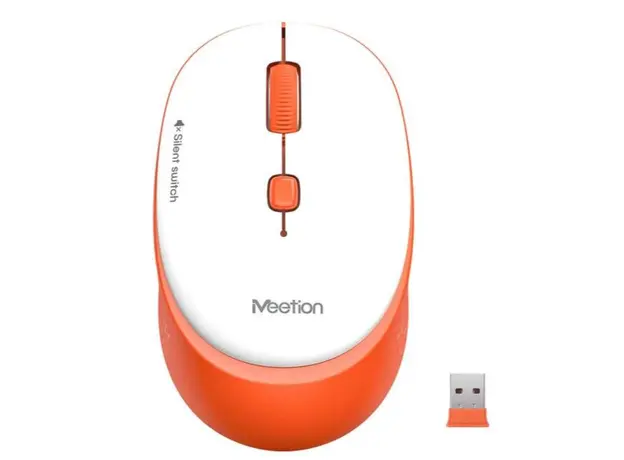 მაუსი MEETION R571 Orange/White