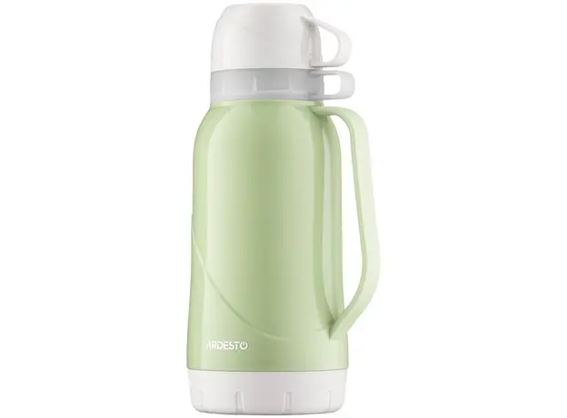 თერმოსი Ardesto Vacuum flask Gemini Gourmet, 1800ml, plastic, borosilicate glass, green, 2 image