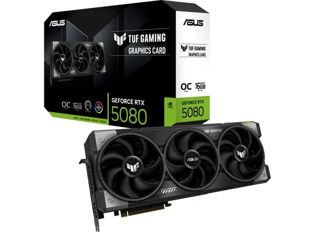 ვიდეო დაფა ASUS Graphic Card GeForce RTX 5080 16GB GDDR7 OC TUF-RTX5080-O16G-GAMING