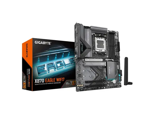 დედა დაფა GIGABYTE X870 EAGLE WIFI7 sAM5 X870 4xDDR5 M.2 HDMI DP Wi-Fi BT ATX, 4 image