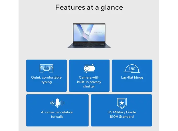 ნოუთბუქი Asus Vivobook | Core™ 5 120U | 8GB | 256GB SSD | 14" FHD | WIN11 | X1404VAP-V14.C58256, 7 image