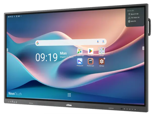 Interactive screen Vivitek BK863I NovoTouch, 86", Android 14, RAM 8GB, 64GB, Smart Board, Silver, 3 image