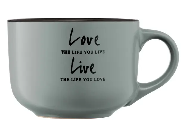 კერამიკის ჭიქა Ardesto Mug Way of life, 550ml,  ceramics, blue, 3 image