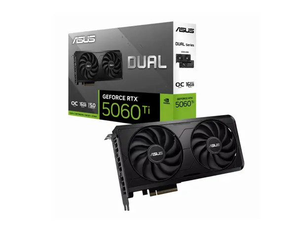 ვიდეო დაფა ASUS Graphic Card GeForce RTX 5060 TI 16GB GDDR7 OC EVO DUAL-RTX5060TI-O16G-EVO