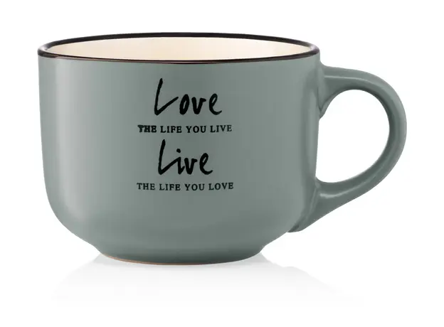 კერამიკის ჭიქა Ardesto Mug Way of life, 550ml,  ceramics, blue