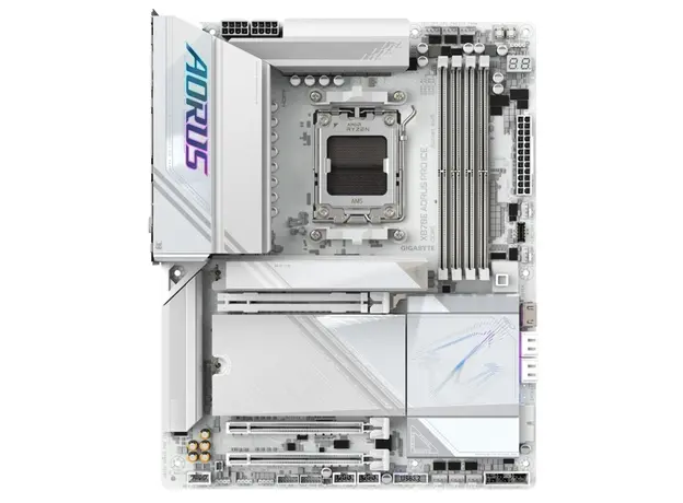 დედა დაფა GIGABYTE Motherboard X870E AORUS PRO ICE sAM5 X870 4xDDR5 M.2 HDMI Wi-Fi BT ATX, 2 image
