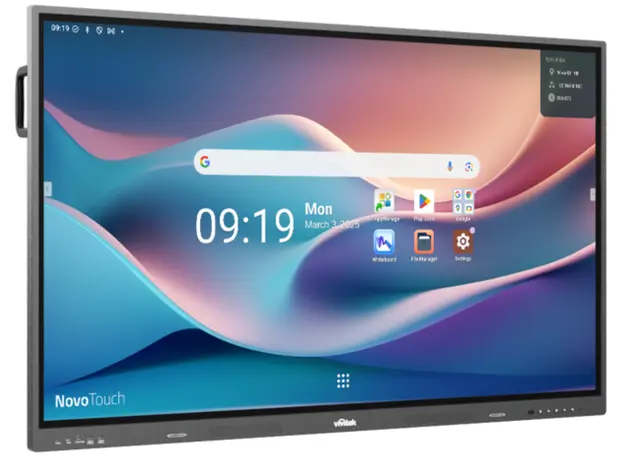 ინტერაქტიული ეკრანი Vivitek BK753I NovoTouch, 75", Android 14, RAM 8GB, 64GB, Smart Board, Silver, 2 image