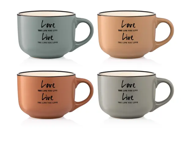 კერამიკის ჭიქა Ardesto Mug Way of life, 550ml,  ceramics, blue, 6 image