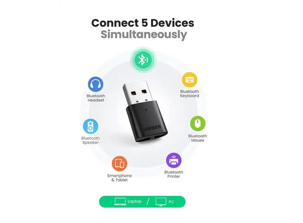 ადაპტერი Ugreen USB Bluetooth 5.0 Adapter CM390/80889, 4 image