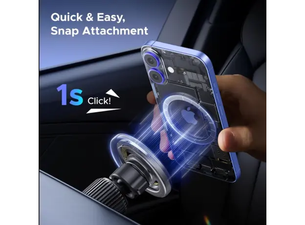 მობილურის დამჭერი UGREEN LP845 (65764), Air Vent Magnetic Car Phone Mount, Gray, 3 image