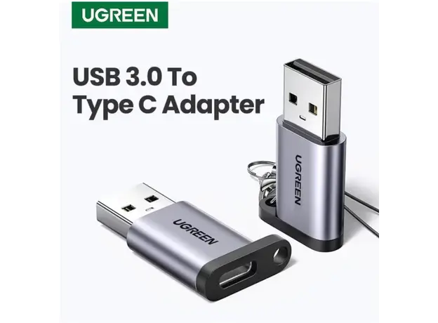 გადამყვანი Ugreen USB-A 3.0 to USB-C Adapter Gray/50533, 2 image