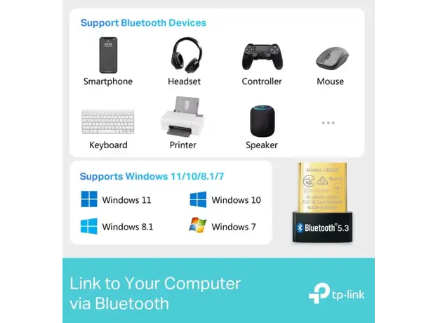 TP-LINK UB500/Bluetooth 5.0 Nano USB Adapter, 4 image