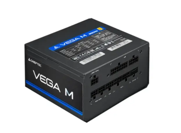 კვების ბლოკი CHIEFTEC PSU Vega M (1000W), >90%, 80+ Gold, 135mm FDB, 1xMB 24pin(20+4), 2xCPU 8pin(4+4), 3xMolex, 6xSATA, 4xPCIe 8pin(6+2), 1xPCIe GEN5 16pin, Fully Modular, 2 image