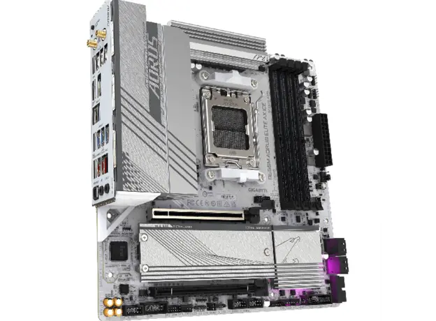დედა დაფა GIGABYTE Motherboard B650M A ELITE AX ICE sAM5 B650 4xDDR5 M.2 HDMI DP Wi-Fi mATX, 3 image