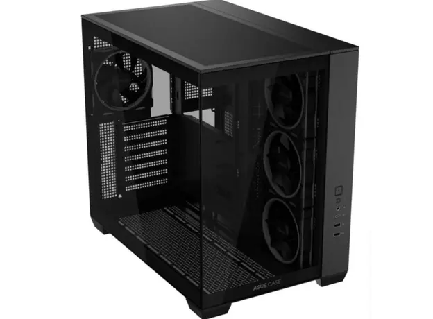 კომპიუტერის ქეისი ASUS A32 PLUS Case, без БЖ, 1xUSB3.2, 1xUSB Type-C, Tempered Glass side, ARGB, ATX,, Black 90DC00S0-B19000, 4 image