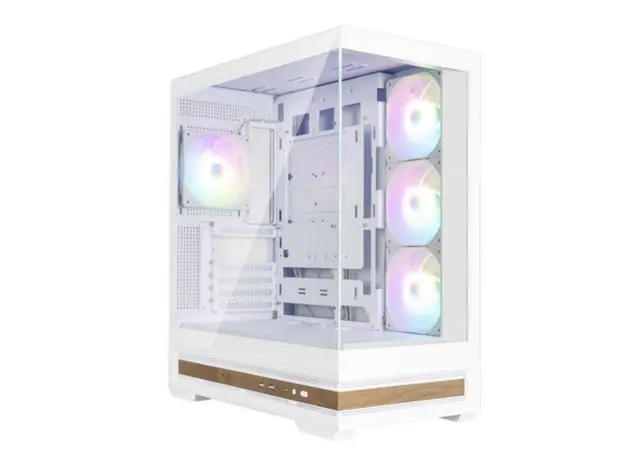 კომპიუტერის ქეისი Zalman PC case  P40 NAMU without PSU, 2xUSB3.0, 1x Type C, 3x120mm ARGB Reverse,  1x120mm ARGB, VGA 420mm, LCS ready, TG Side/Front Panel, ATX, white