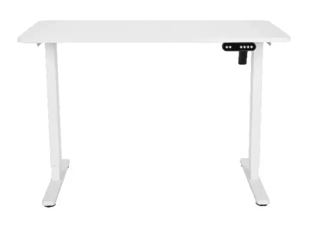 კომპიუტერის მაგიდა 2E Computer Desk CE120W, height 72-120cm, electric motor, tabletop 120 60cm (white), metal base (white), 4 image