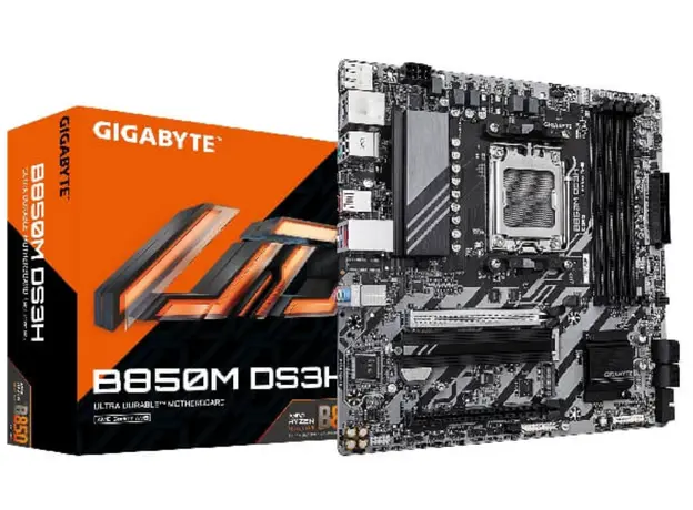 დედა დაფა GIGABYTE Motherboard B850M DS3H sAM5 B850 4xDDR5 M.2 HDMI DP mATX