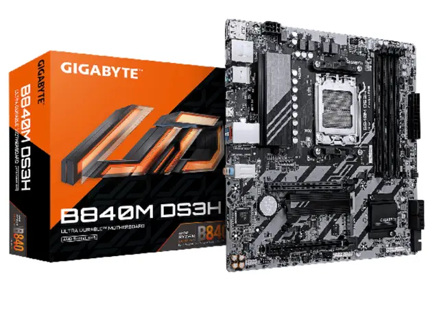 დედა დაფა GIGABYTE Motherboard B840M DS3H sAM5 B840 4xDDR5 M.2 HDMI DP mATX