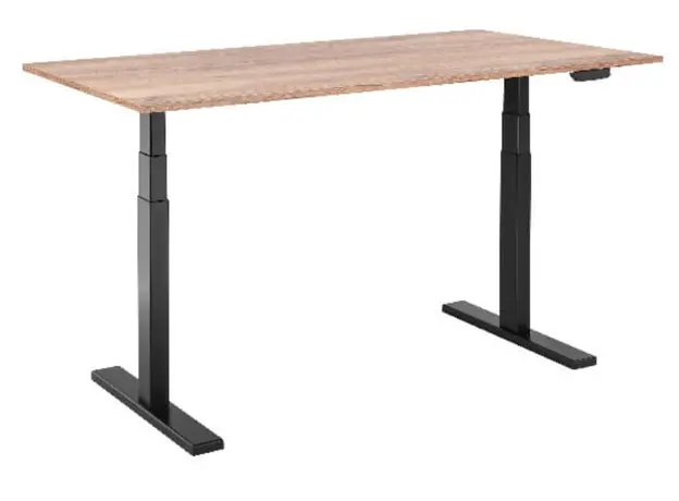 კომპიუტერის მაგიდა 2E Computer Desk CE150WOLD, height 62-128cm, electric motor, tabletop 150 75cm (aged wood), metal base (black), 3 image