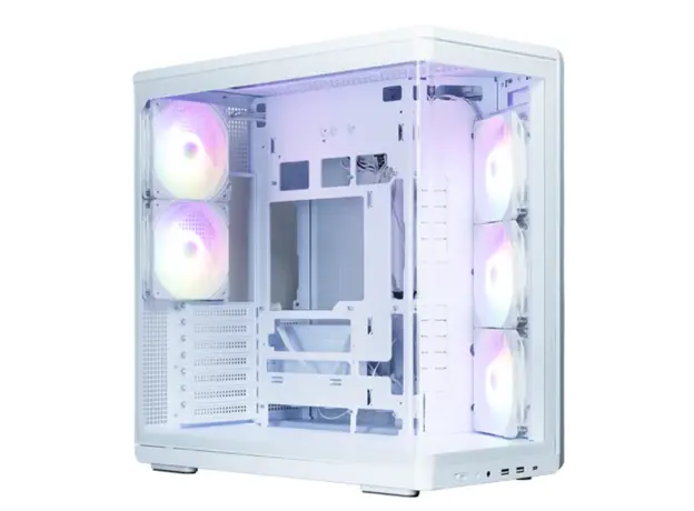 კომპიუტერის ქეისი Zalman PC case P60 without PSU, 2xUSB3.0, 1x Type C, 3x120мм ARGB Reverse, 2x120мм ARGB, VGA 435мм, LCS ready, Curved Tempered Glass, Dual Chamber, ATX, white