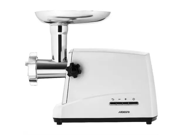 ხორცსაკეპი მანქანა ARDESTO Meat grinder , 1750W, 2kg/min, 3 cutting plates, sausages nozzle, 4 veg.slicer,  plastik, white-silver, 3 image
