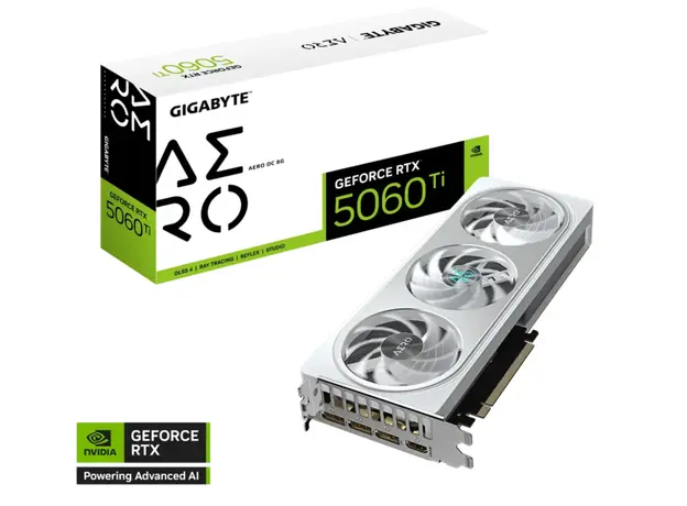 ვიდეო დაფა GIGABYTE Graphic Adapter GeForce RTX 5060 Ti 8GB GDDR7 AERO OC