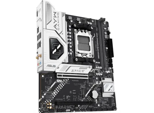 დედა დაფა ASUS Motherboard B850M AYW GAMING WIFI sAM5 B850 2xDDR5 M.2 HDMI Wi-Fi BT mATX, 3 image