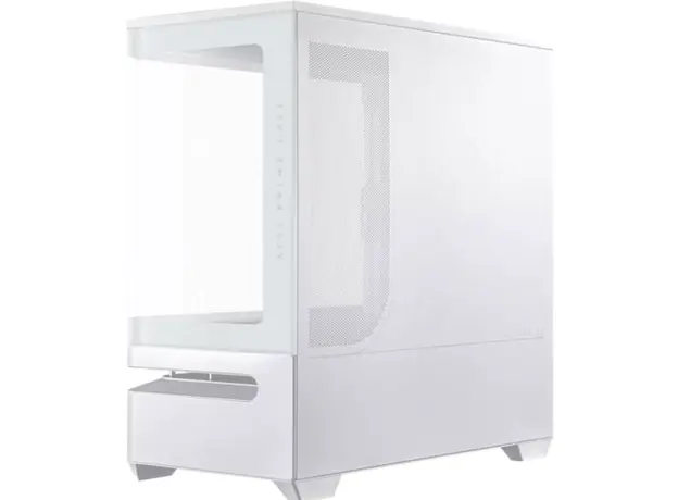 კომპიუტერის ქეისი ASUS Prime AP202 Tempered Glas, without PSU, 2xUSB3.2, 1xUSB Type-C, Tempered Glass side, mATX, WHITE 90DC00P3-B19000, 2 image