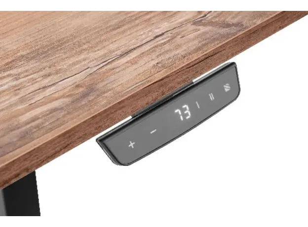 კომპიუტერის მაგიდა 2E Computer Desk CE150WOLD, height 62-128cm, electric motor, tabletop 150 75cm (aged wood), metal base (black), 5 image